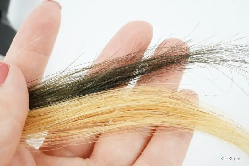 【白髪染め】クレイエンスクイックスパカラーダークモカの染まり具合と毛先の状態